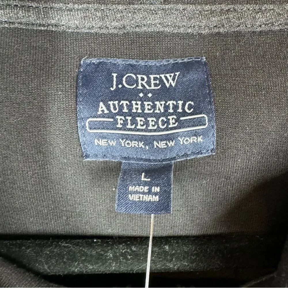 NWT J. Crew Performance Full Zip Hoodie Jacket Dark Gray Athleisure Large